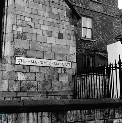Whip-Ma-Whop-Ma-Gate Sign, York